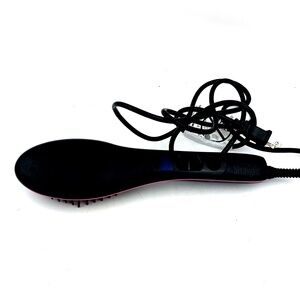 Simply Straight Ceramic Hair Straghtening Brush Black Temp Control Styling Women